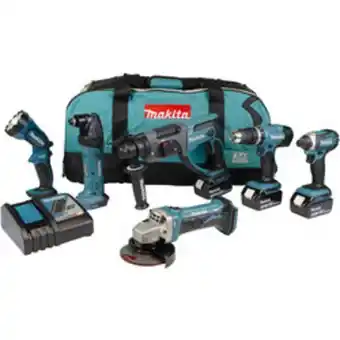 Toolstation Makita lxt 18v cordless 6 piece kit 3 x 4.0ah offer