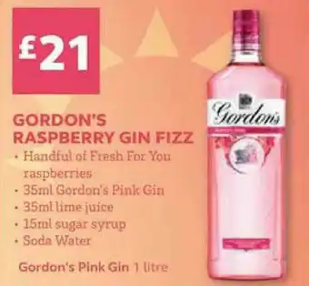 SuperValu Gordon's Raspberry Gin Fizz offer