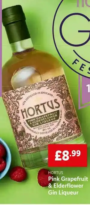 Lidl Hortus Pink Grapefruit & Elderflower Gin Liqueur offer
