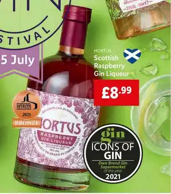 Lidl Hortus Scottish Rasberry Gin Liqueur offer