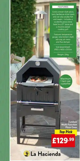 Lidl Outdoor Multi-function Pizza Oven offer