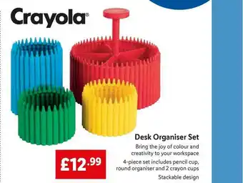Lidl Desk Organiser Set Crayola offer