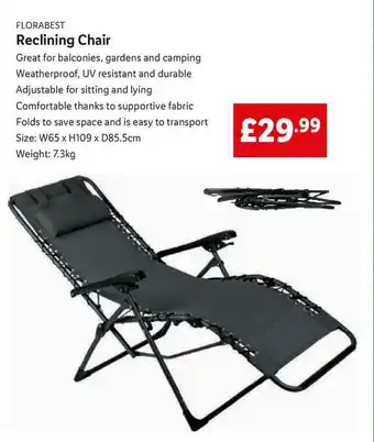 Lidl Florabest Reclining Chair offer