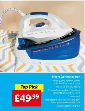 Lidl Steam Generator Iron offer