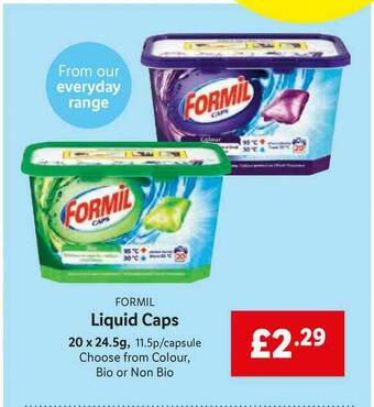 Lidl Formil Liquid Caps offer