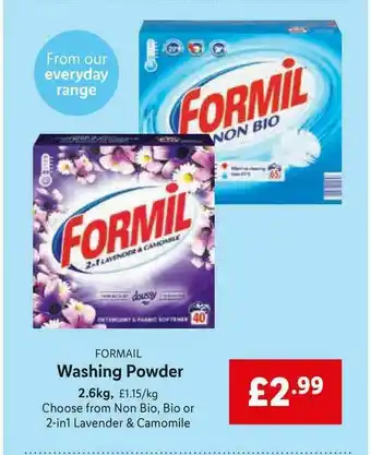 Lidl Formail Washing Powder offer