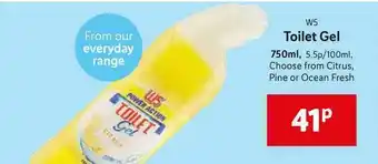 Lidl W5 Toilet Gel 750ml offer