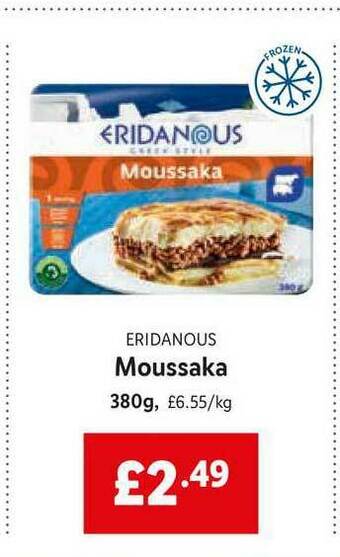 Lidl Eridanous Moussaka 380g offer