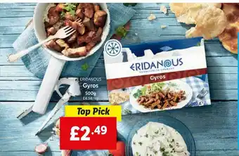 Lidl Eridanous Gyros 500g offer