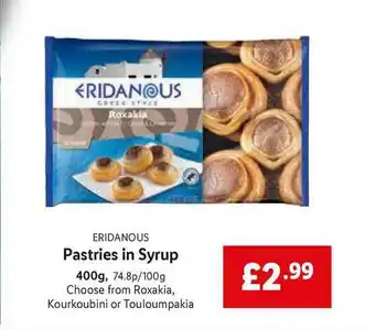 Lidl Eridanous Pastries In Syrup 400g offer