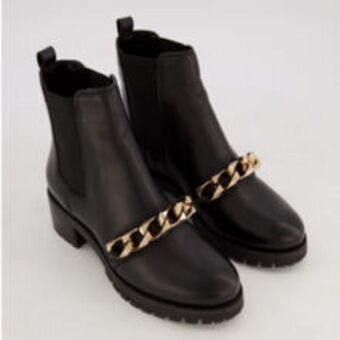 TK Maxx Black leather ankle boots offer