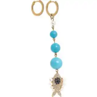 TK Maxx Gold tone & blue fish drop earring offer