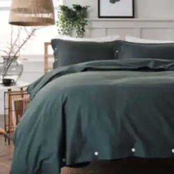 TK Maxx Superking green washed duvet set offer