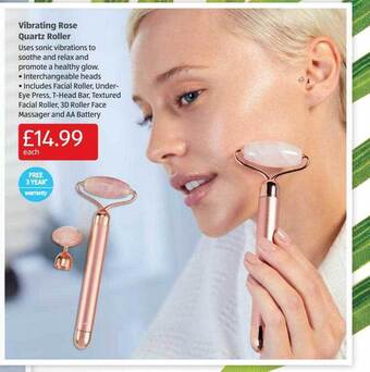 Aldi Vibrating rose quartz roller offer