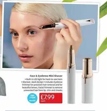 Aldi Face & eyebrow mini shaver offer