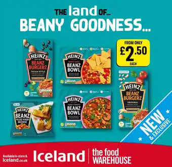Iceland Heinz Beanz Burgerz, Beanz Bowl, Beanz Filled Hash Browns, Beanz Bowlz and Beanz Burgerz offer