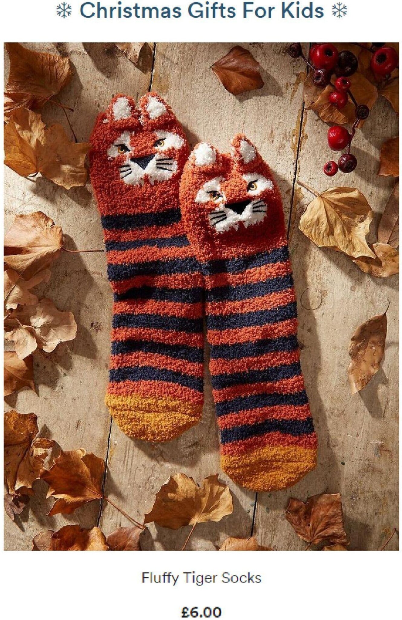 Fluffy Tiger Socks offer at Fat Face
