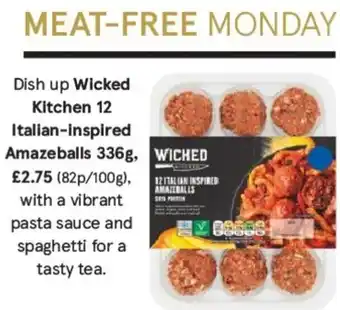 Tesco Wicked Kitchen 12 Italian-inspired Amazeball 336g offer