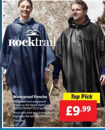 Lidl Rocktrail waterproof poncho offer