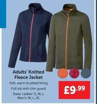 Lidl Adults' knitted fleece jacket offer