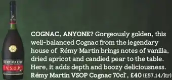 Tesco Rémy Martin VSOP Cognac 70cl offer