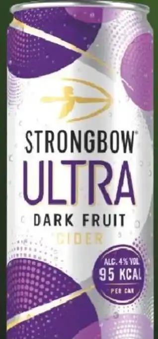 Tesco Strongbow Ultra Dark Fruit Cider 4 x 330ml offer