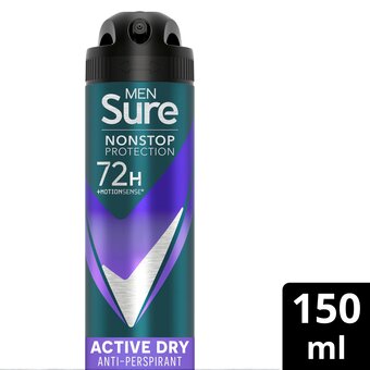 Tesco Sure men 72h active dry antiperspirant 150ml offer