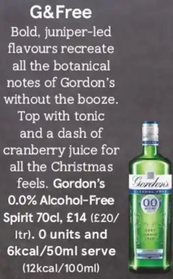 Tesco Gordon's 0.0% Alcohol-Free Spirit 70cl offer