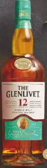 Tesco The Glenlivet 12 Year Old Single Malt Scotch Whisky + Box 70cl offer