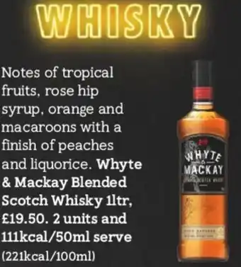 Tesco Whyte & Mackay Blended Scotch Whisky 1ltr offer