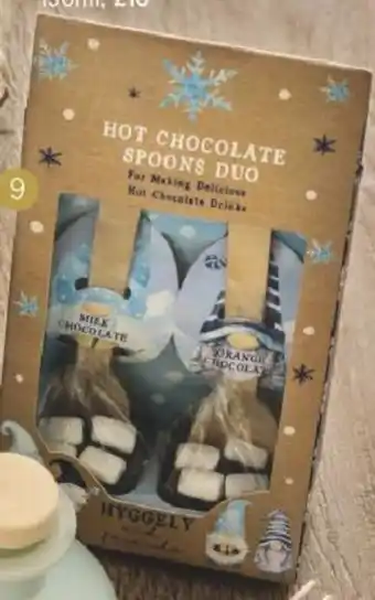 Tesco Hyggely Hot Chocolate Spoon Duo 80g offer