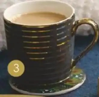 Tesco Fox & Ivy Black & Gold Stripe Mug offer