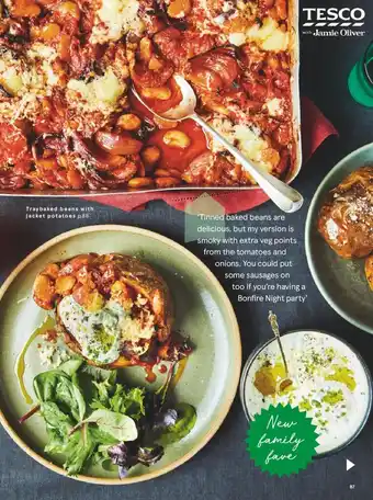 Tesco Tray baked Beans with Jacket Potatoes offer