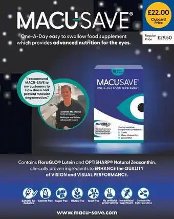 Tesco Macusave Advanced Nutrition for The Eyes offer