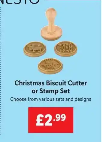 Lidl Christmas biscuit cutter or stamp set offer