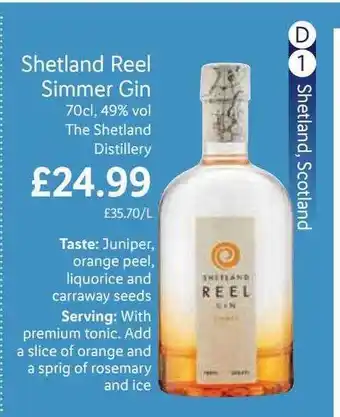 Lidl Shetland reel simmer gin offer