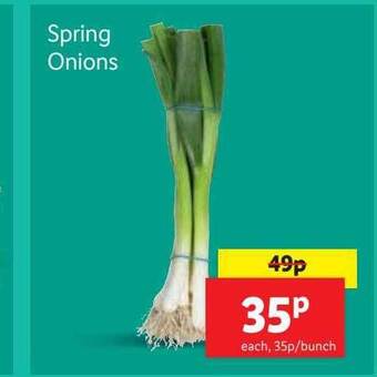 Lidl Spring onions offer