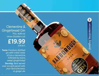 Lidl Clementine & gingerbread gin offer