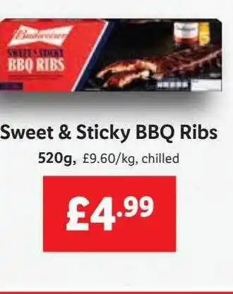 Lidl Sweet & sticky bbq ribs offer