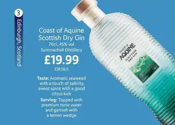 Lidl Coast of aquine scottish dry gin offer
