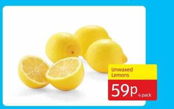 Aldi Unwaxed lemons offer