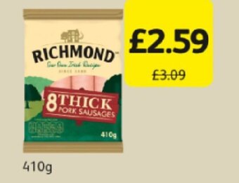 Londis Richmond 8 Thick Pork Sausage offer