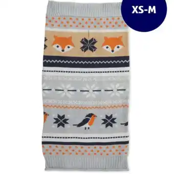 Aldi Dog fox christmas jumper l-xxl offer
