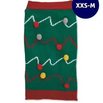 Aldi Dog tree christmas jumper xs-m offer