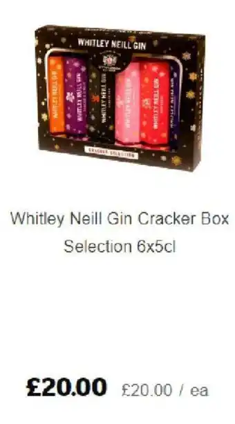 Sainsbury's Whitney Neill Gin Cracker Box Selection offer