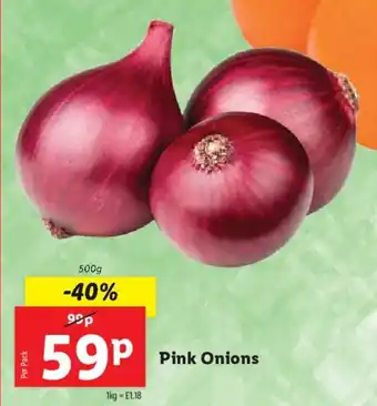 Lidl Pink Onions offer