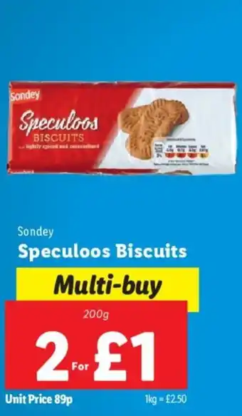 Lidl Sondey Speculoos Biscuits offer
