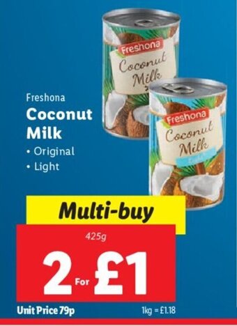 Lidl Freshona Coconut Milk offer
