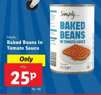 Lidl Simply Baked Beans In Tomato Sauce offer