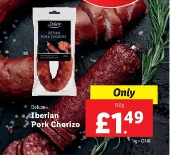 Lidl Deluxe Iberian Pork Chorizo offer